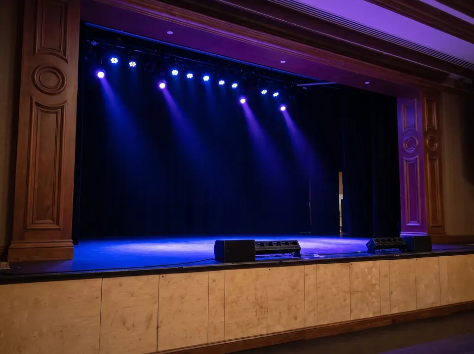 Empty stage of the Bruce Guthro Theatre